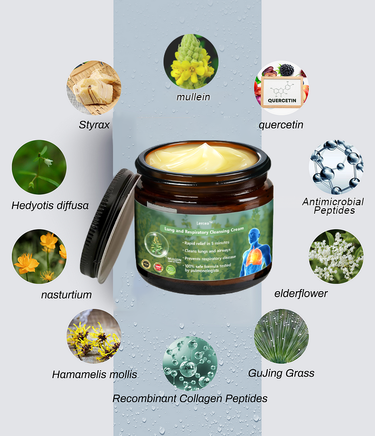 Official Store:Lercea™ 👑Mullein Clear Lung Repair Cream - endorsed by the British Thoracic Society to support lung health🎉🎉