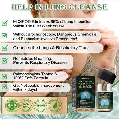 (Made and Shipped from the USA) 🌟MIQIKO® The Lung Enhancement and Care Inhaler(🌈Recommended by lung specialists🌈)