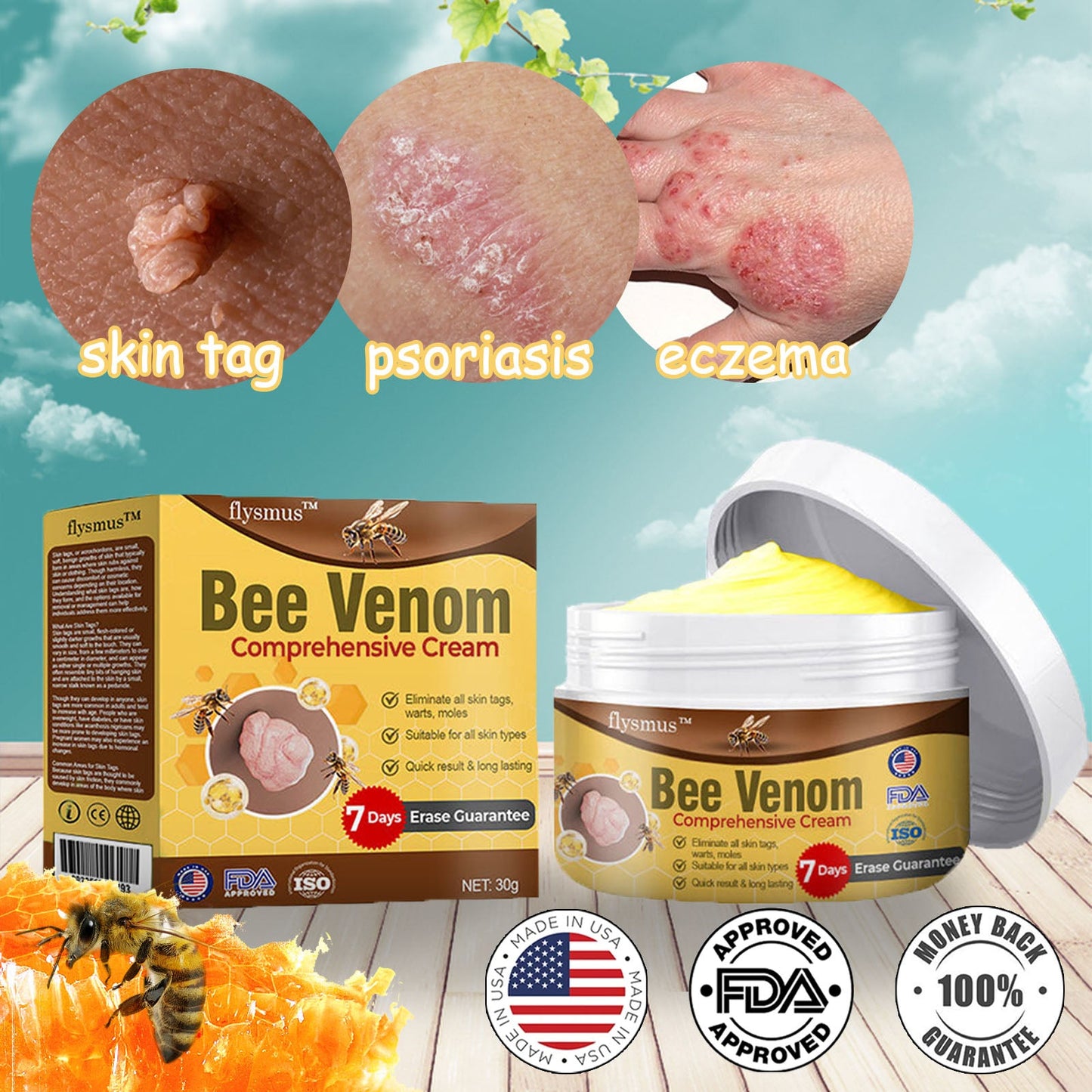 (🏉Made and Shipped from USA) Flysmus™ Bee Venom Comprehensive Cream- LAST DAY 70% OFF